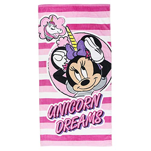 Children's Minnie Mouse Unicorn Beach Towel | Pink 