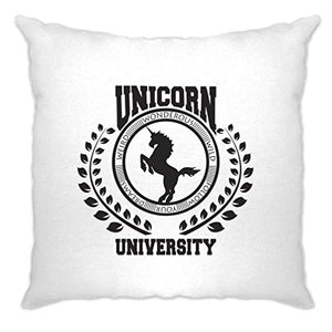 Always Be A Unicorn University Of Magic Witchcraft Printed Design Life Mythical Novelty Funny Cool Art Swag Nerdy Geeky Logo Slogan Sarcastic Cushion Cover Sofa Home Cool Birthday Gift Present