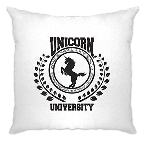 Always Be A Unicorn University Of Magic Witchcraft Printed Design Life Mythical Novelty Funny Cool Art Swag Nerdy Geeky Logo Slogan Sarcastic Cushion Cover Sofa Home Cool Birthday Gift Present