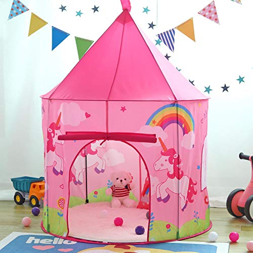 Pop Up Unicorn Play Tent For Girls 