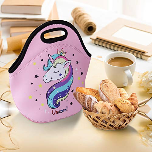 Cute Pink Unicorn Lunch Bag For Girls 