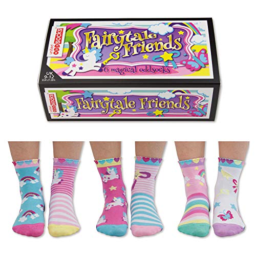 Fairytale Friends | United Oddsocks | 6 Oddsocks For Kids | Unicorn | UK 9-12 EU 27-30.5