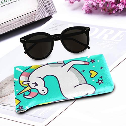 Turquoise Unicorn Glasses Case