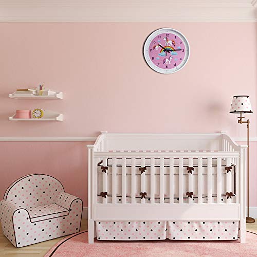 Unicorn Wall Clock For Kids Bedroom, Nursery, Playroom 