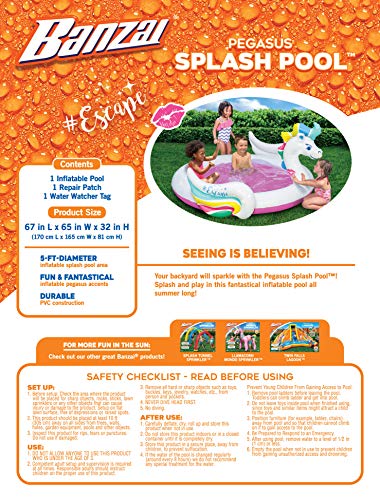 Garden Fun Unicorn Splash Paddling Pool