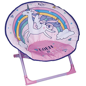 Kids Bedroom Childrens Foldable Unicorn Moon Chair