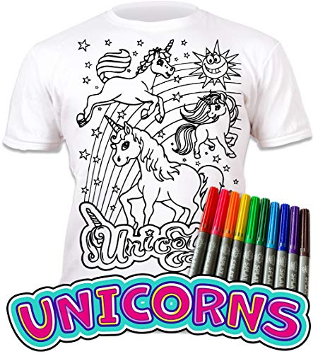 Unicorn T-Shirt colour it yourself kids