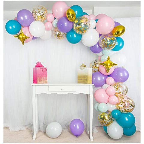 Mermaid Unicorn Balloon Garland & Arch Kit, Unicorn Party Supplies for Birthdays & Baby Showers