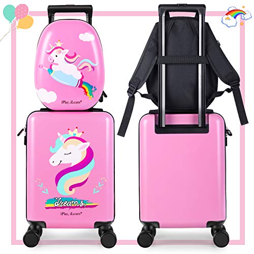 Hard Shelled Unicorn Suitcase | Pink 