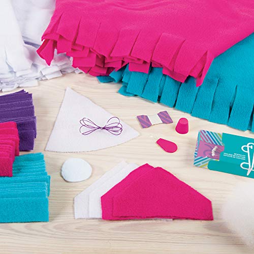 Make It Real - Unicorn &Mermaid Blanket Set - DIY Arts & Crafts for Girls | Unicorn Gift