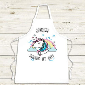 Personalised Unicorn Kids Unisex Apron For Adults & The Junior Chef