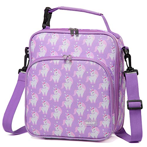 Unicorn Lunch Bag For Kids | Insulated Thermal Lunch Box | Vaschy | Lilac
