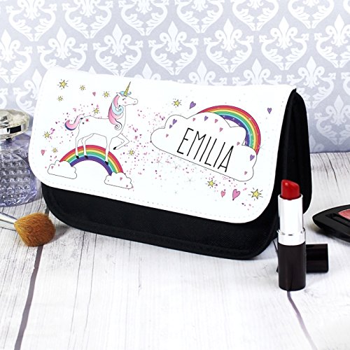 Personalised Unicorn and Rainbow Make Up Bag Ideal Gift Idea