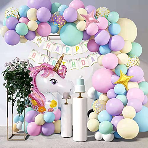 Stunning Unicorn Balloon Garland Arch Kit | 218 Pcs | Pastel Colours 