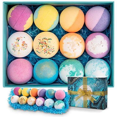 12Pcs Bubble Bath Bombs | Unicorn Colours | Gift Idea | Gift Pack Set