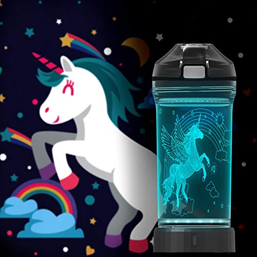 Unicorn Water Bottle For Kids | LED Light Up Bottle 