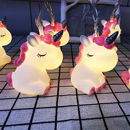 Unicorn Shaped 10 LED Fairy String Lights | Battery Powered | Night Light | Kids