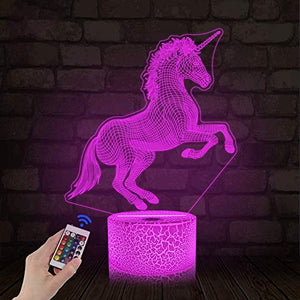 Unicorn 3D Night Light For Kids | Projection LED Lamp 