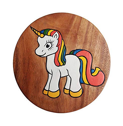Unicorn Wooden Stool For Kids 