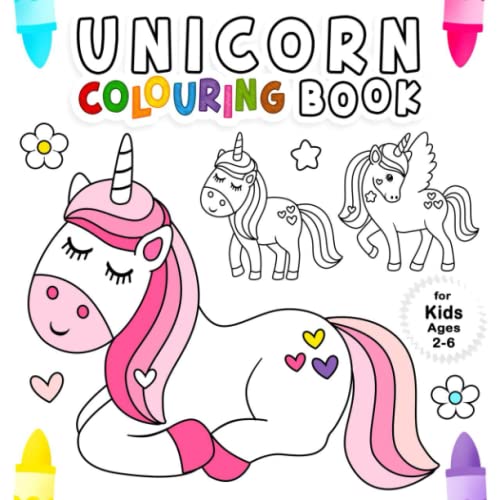 Unicorn Colouring Book | For Kids Ages 2-6 | Colouring Books For Children 