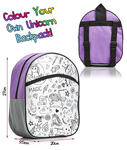 Colour Your Own Unicorn Bag Craft Gift With Felt Tip Pens