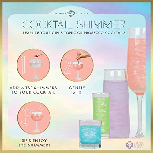Gin And Prosecco Cocktail Shimmer Gift Set | Includes 4 Flavoured Cocktail Shimmers | Unicorn Sparkle