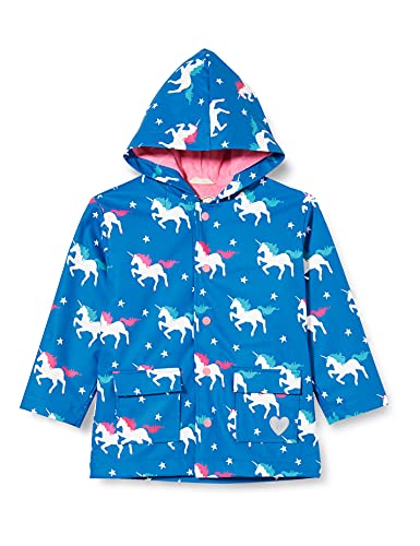 Hatley Girl's Printed Raincoat | Twinkle Unicorns | Blue