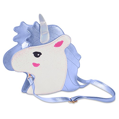Unicorn Shaped Shoulder Bag For Girls | Pastel Blue