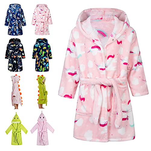 Unicorn Dressing Gown | Robe | Hooded Sleepwear | Pink 