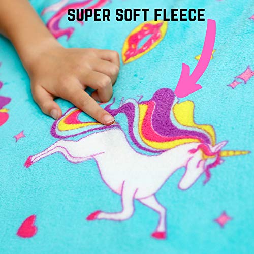 Fleecy Soft Unicorn Throw Blanket