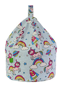 Cotton Space Unicorn Pastel Rainbow Bean Bag Child Size By Bean Lazy