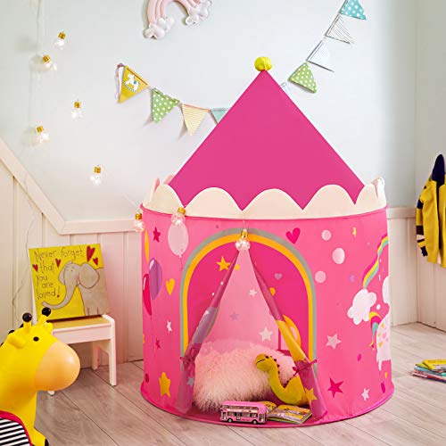 Kids Unicorn Princess Castle Play House Tent