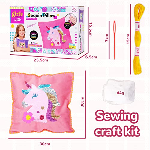 Unicorn Sewing Kits Girls Gifts 5 7 8 Year Old Girls Gifts Craft Kits For Kids Sewing Kit For Kids Arts And Crafts For Kids Age 6-8 Year Old Girl Gifts For Birthday Unicorn Gifts Toys Handmade Pillows