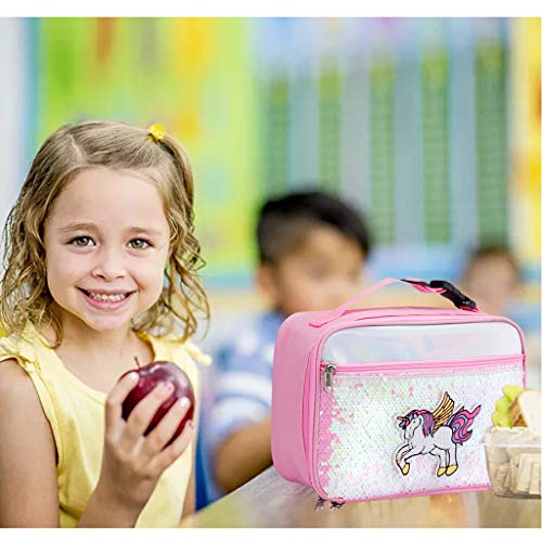 Kids Cute Unicorn Lunch Bag Lunchbox For Girls 