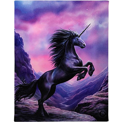 Black Unicorn Canvas/Wall Plaque | Anne Stokes Design 