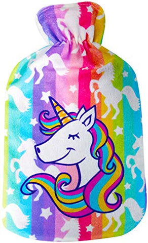 Beautiful Fleece Unicorn Print Soft Cover | 2 Litre | Hot Water Bottle