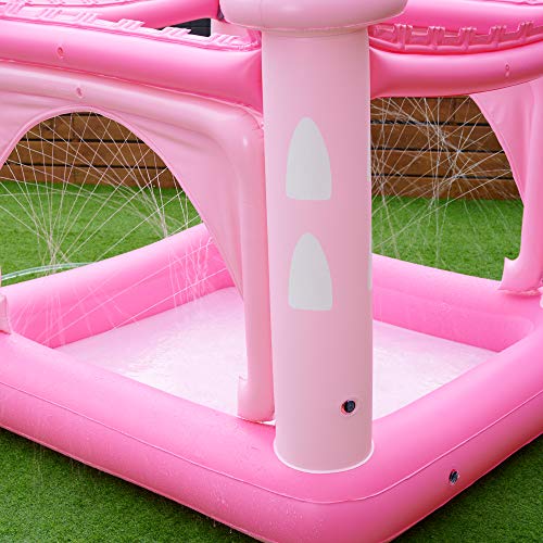 unicorn castle paddling pool pink