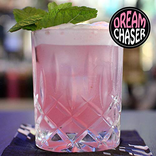 Cotton Candy Flavoured Gin Liqueur - Glitter Shimmer Effect - Dreamchaser Magical Unicorn Gin Gift Set in Box - Great As a Sweet Mixer in Cocktails - 20% ABV - 70cl