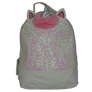 Holographic unicorn backpack silver