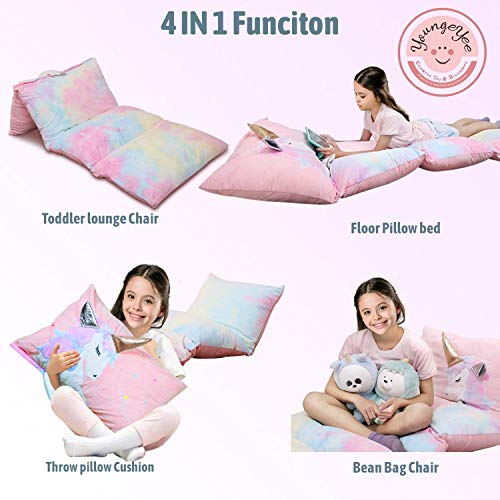 Unicorn Pillow Cover & Pillowcase | Floor Pillows Lounger | Reading, TV, Gaming 
