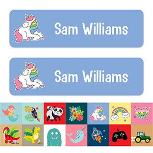Magical Unicorn Personalised Stick On Waterproof | Name Labels | Pack Of 42