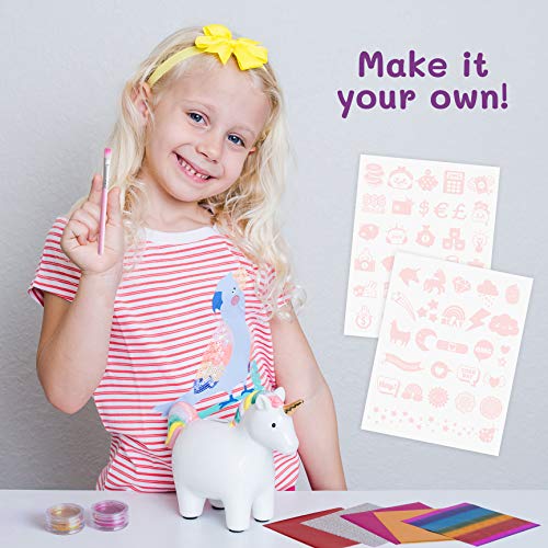 Personalise Your Own Unicorn Money Box | Craft Kit Girls 