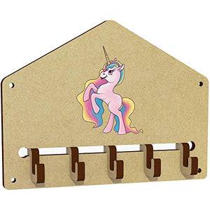 Rainbow Unicorn Wall Mounted Key Hooks / Holder | Azeeda