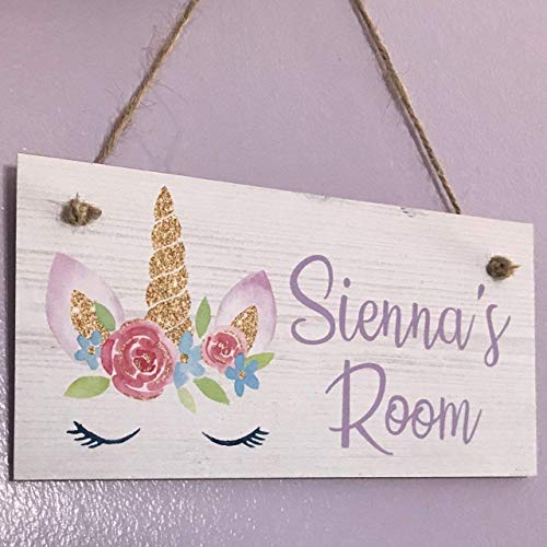 personalised Unicorn door sign