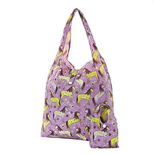 Unicorn Eco Chic Reusable Foldable Shopping Bag (Purple)