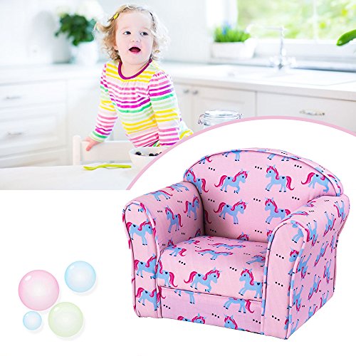 Upholstered Unicorn Armchair Bedroom Playroom Seating Chair Unicorn