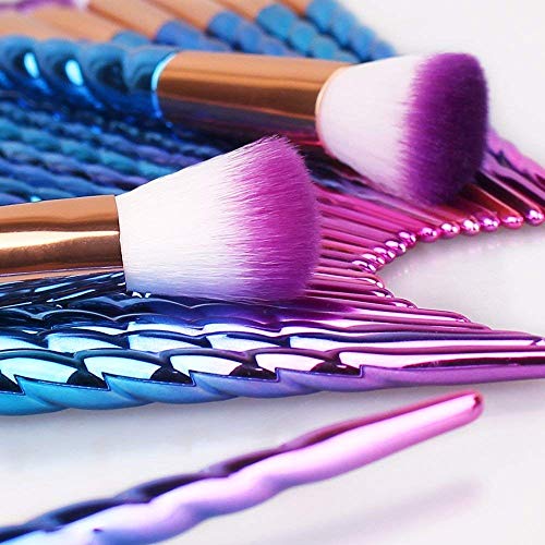 Pink Tipped Unicorn Style Make Up Brush Set