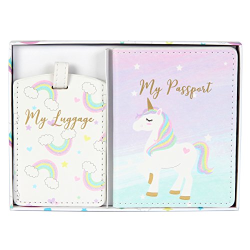 Unicorn Passport Holder & Luggage Tag Gift Set