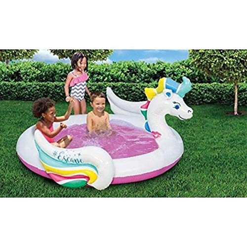 Banzai Pegasus Splash Pool Kids Garden Summer Inflatable Unicorn Durable PVC The Perfect Escape Paddling Pool Swimming Toy