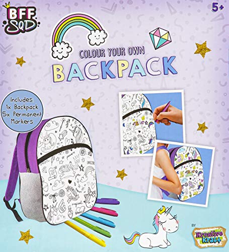 Unicorn backpack colour your own in